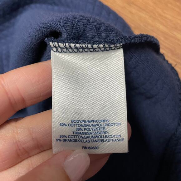 Lands End Girls Red White Blue Quilted Heart Embellished Bow Dress Size 14 Large - Picture 9 of 9